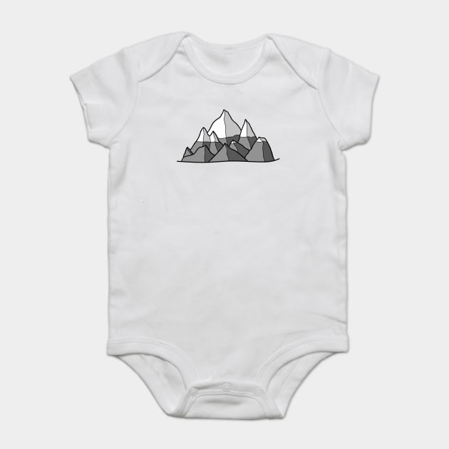 Mountain Range Baby Bodysuit by HauglandDesign2019